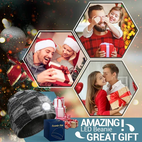 Miniatura 2 de PASTACO Christmas Stocking Stuffers Birthday Gifts for Men Women LED Beanie Hat