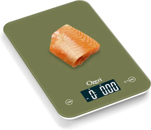Miniatura 5 de Ozeri Touch - Báscula digital profesional de cocina (edición de 12 libras) en vidrio templado Verde Cala