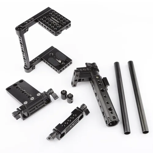 Miniatura 6 de CAMVATE Placa de montaje de trípode con mango superior para cámara compatible con Sony Panasonnic (negro) - 1136