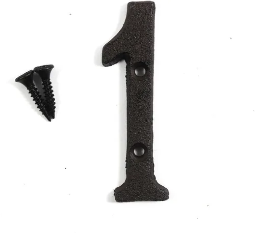 Miniatura 28 de Letras del abecedario de 3" en metal de hierro fundido decorativas, estilo clásico, para colgar letreros de pared, dirección, nombre, letrero