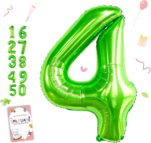 Miniatura 171 de Globos de números de 40 pulgadas del 0 al 9 dorados grandes del número 0, globos digitales para suministros de decoración de celebración de fiesta