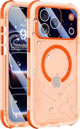 Miniatura 47 de Funda impermeable para iPhone 15 con Magsafe, protector de pantalla, cordón, IP68 militar de cuerpo completo a prueba de golpes, para deportes