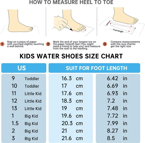 Miniatura 7 de SEEKWAY Barefoot Water Shoes for Kids - Wide Toe Box and Quick-Dry Sand Shoes Toddler for Hiking Swim Beach Pool Kayak Sport Accessories, Camping