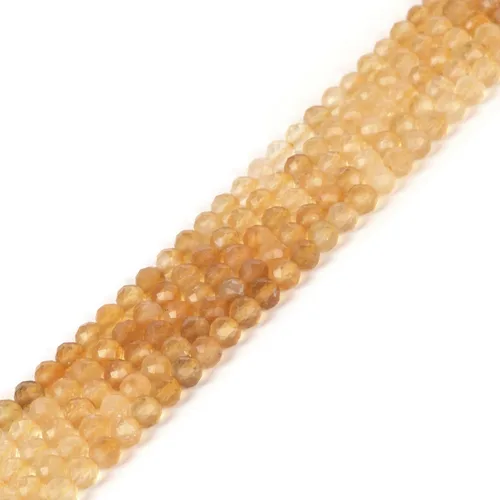 Miniatura 74 de Cuentas redondas facetadas de aguamarina natural de 4mm cuentas sueltas de 16 pulgadas para hacer joyas con cuentas