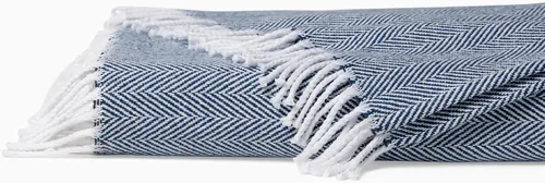Miniatura 8 de Sferra Celine Herringbone, manta 100% algodón, color aguamarina