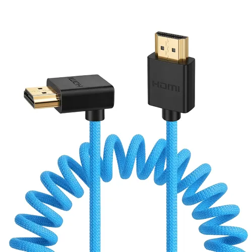 Miniatura 37 de 8K HDMI to Down HDMI High Speed Black Coiled Braided Cable for Sony A7S3 FX3 FX9 Canon C70 Z CAM E2 Camera Atomos Ninja V Shinobi SmallHD Portkeys