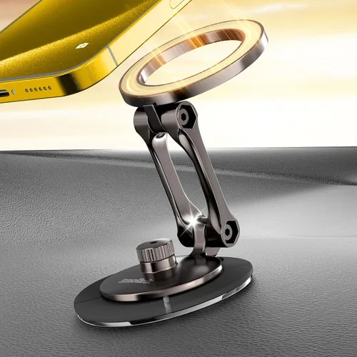 Smolink Soporte de teléfono Tesla, soporte magnético de metal fuerte para automóvil Dashborad y Tesla Model 3/Y/S/X, plegable oculto para soporte de