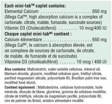 Miniatura 2 de Mega Cal - Citrato de calcio con cápsulas de vitamina D-120 Marca: Jamieson Laboratories