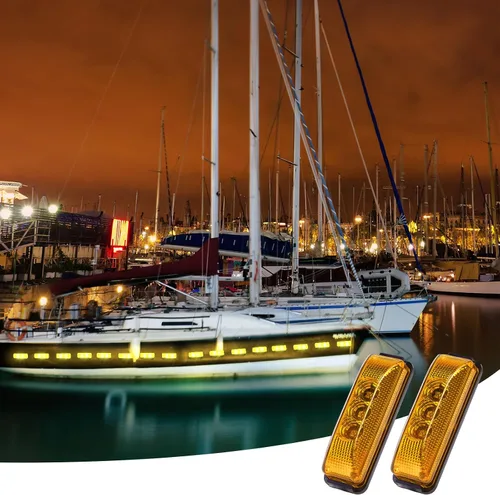 Miniatura 5 de Yahenda 20 Piezas Luces Marcadoras LED para Remolque de 3.9 Pulgadas con 3 LED Impermeables Luz Marcadora Lateral Rectangular Luces de Circulación