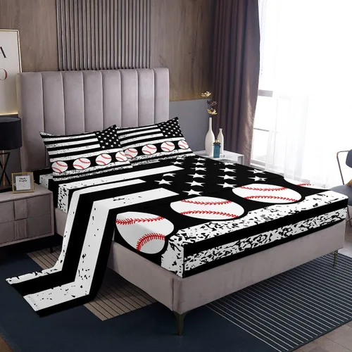 Miniatura 14 de Juego de sábanas con temática de camping feliz, juego de ropa de cama de viaje para niños, niñas, niños, adolescentes, decoración de dormitorio