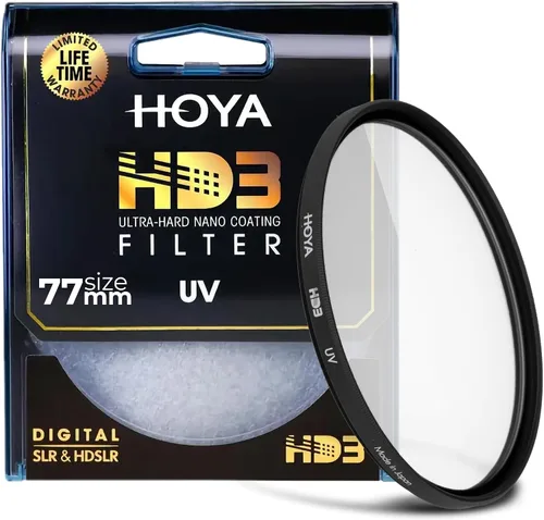 Hoya HD3 - Filtro protector UV de 3.031 in, certificado para cámaras de más de 100 MP+ con filtro UV ultra duro, resistente a las manchas, manchas e