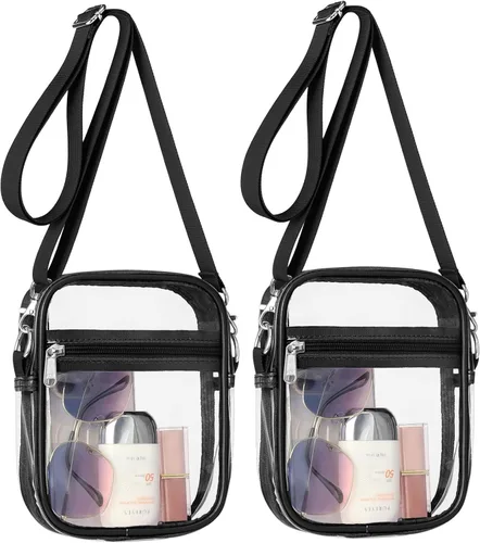 Miniatura 11 de PACKISM Bolsa transparente para eventos de estadio – Monederos pequeños transparentes para mujer, bolsa bandolera para conciertos y eventos