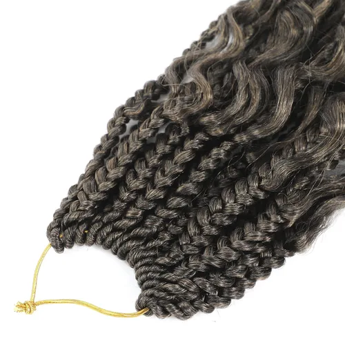 Miniatura 2 de Ayana - Trenzas de ganchillo, bohemias, con extremos rizados Crochet Braids Box. 3 extensiones de cabello sintético de trenzas de ganchillo Goddess