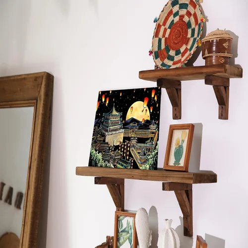 Miniatura 6 de Arte de arañazos para adultos, kit de manualidades de pintura de arañazos de arco iris de 16 x 11 pulgadas, juego de grabado de lámina, arte
