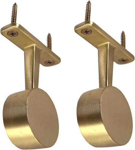 Miniatura 13 de Desunia Barra para armario redonda resistente de 48" Diámetro de 32mm Barra para ropa de latón satinado 1 paquete
