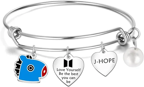 Army Gifts Love Yourself Be The Best You Can Be Bracelet Inspirational Gift Star Lover Jewelry Star Fans Gift Music Lover Gifts