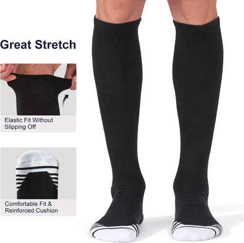 Miniatura 6 de FITRELL Paquete de 2/3 calcetines de béisbol y sóftbol para niños, jóvenes, hombres y mujeres, calcetines altos hasta la rodilla (varios colores)