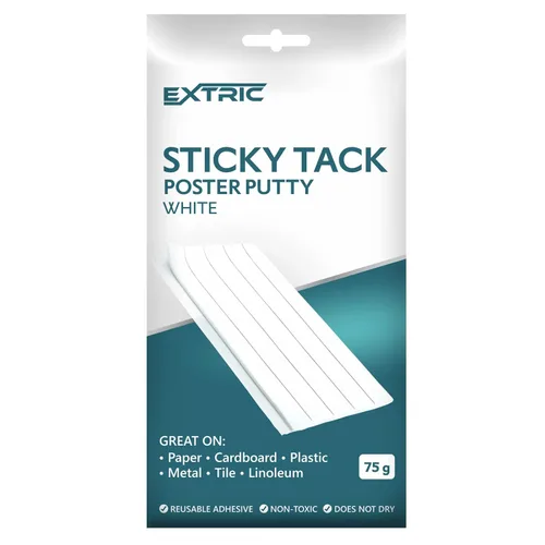 Miniatura 8 de Masilla adhesiva azul para póster, masilla de montaje reutilizable para colgar en la pared, hogar, oficina y aula, adhesivo no dañante, 2.6 onzas