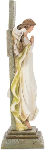 Miniatura 4 de Joseph's Studio by Roman Inc., Ángel conmemorativo con cruz, colección de jardín, estatua religiosa, santa familia, monumento, ángel, santo