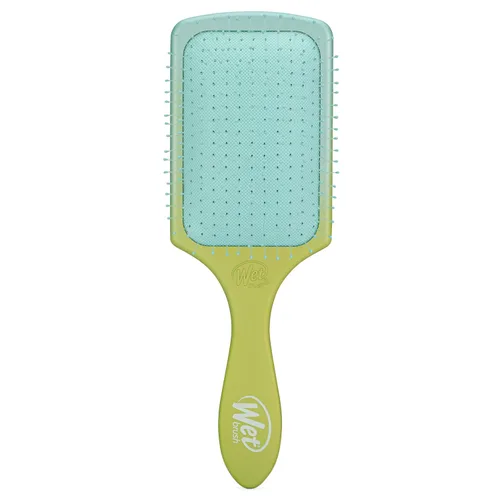 Wet Brush Desenredador de paletas, verde/azul, cerdas IntelliFlex ultrasuaves con diseño AquaVent ideal para tratamientos capilares, cepillo sin