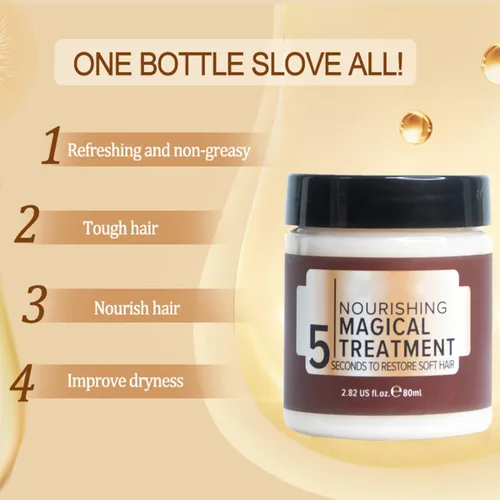 Miniatura 3 de Máscara de tratamiento de queratina mágica, 2.7 fl oz Acondicionador avanzado de raíces moleculares para cabello seco y dañado, 5 segundos