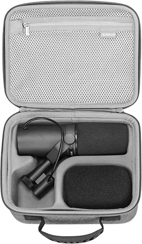 RLSOCO Funda para micrófono dinámico vocal Shure SM7B/micrófono USB para podcast Shure MV7 Gris