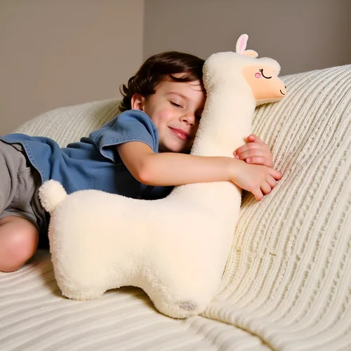 Miniatura 3 de Ryttir Peluche de llama grande de 29.5 pulgadas, 15% Chubbier, almohada corporal de alpaca suave con peso para niños y adultos, regalo perfecto