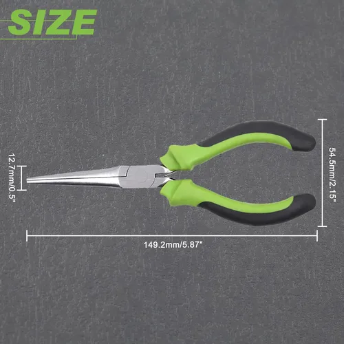 Miniatura 6 de SPEEDWOX Mini alicates de punta de aguja de 6 pulgadas para hacer joyas, mandíbulas suaves, alicates finos extra largos, herramienta profesional
