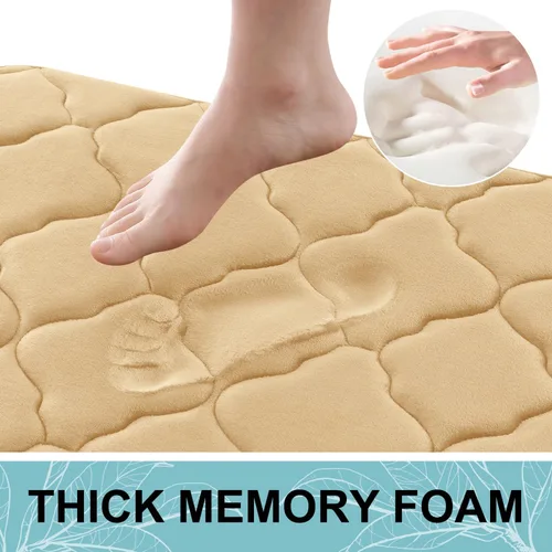 Miniatura 4 de OLANLY Alfombra de baño de espuma viscoelástica de 30 x 20 pulgadas, ultra suave y absorbente, antideslizante, cómoda, lavable a máquina, para suelo