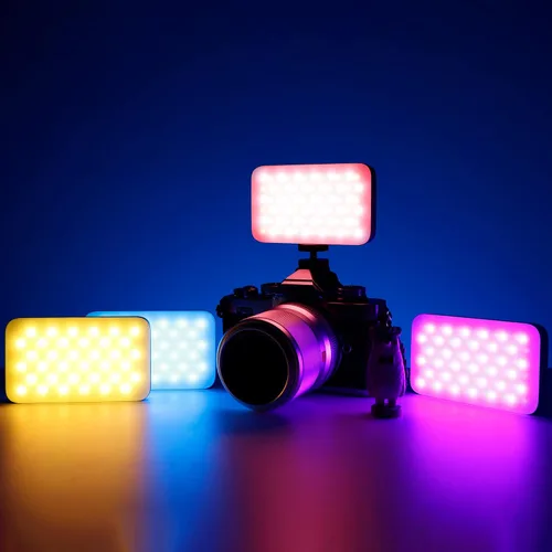 Miniatura 5 de Panel de luz portátil RGB LED, APP remoto 5W luz de transmisión a todo color para serpentinas video fotografía YouTube Tiktok Vlog
