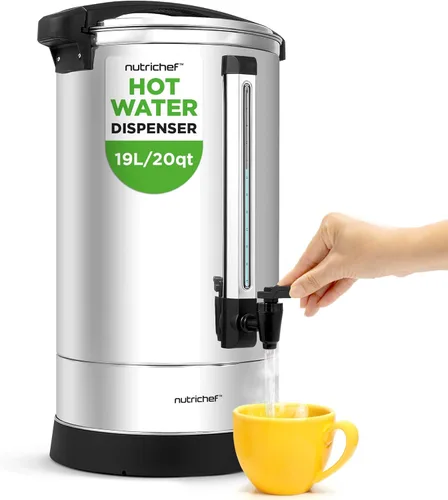 Miniatura 9 de NutriChef Urna de agua caliente de 3.38 cuartos de galón, dispensador de agua caliente aislado de acero inoxidable y caldera, dispensador automático