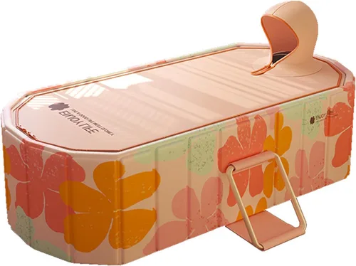 Miniatura 8 de Bañera plegable para adultos, grande de 59 pulgadas, bañera portátil para baño, bañera plegable de spa para cabina de ducha, ideal para espacios