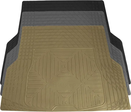 Miniatura 5 de FH Group Alfombrillas de carga para automóvil, alfombra de carga de goma marrón de alta resistencia para automóviles, juego completo de ajuste Beige