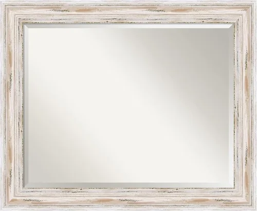 Miniatura 48 de Amanti Art Espejo de pared, espejo de marco de madera blanca lavada para decoración de pared o uso como espejo de baño para sobre el fregadero