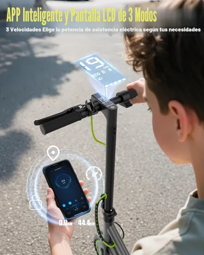 Miniatura 4 de MAXSHOT Electric Scooter Adults & Big Kids, Top Speed 9/16/19MPH, 10/12/16/19Miles Range, 6.5"/8.5" Tires Folding Escooter, APP Control Negro