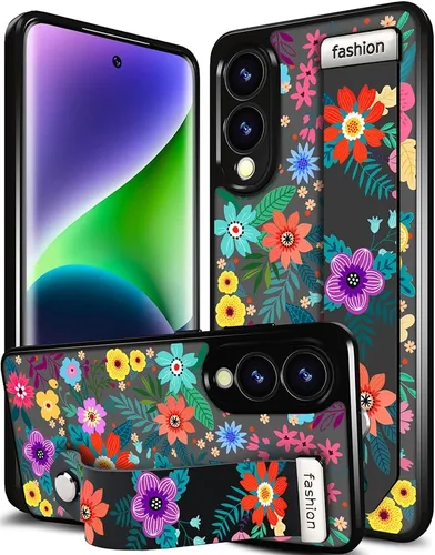 Miniatura 67 de Compatible para Samsung Galaxy S23 Funda Bonita con Correa Soporte Dedo Kickstand, Fundas de Silicona Geniales de Diseñador Funda Cover - Mariposa