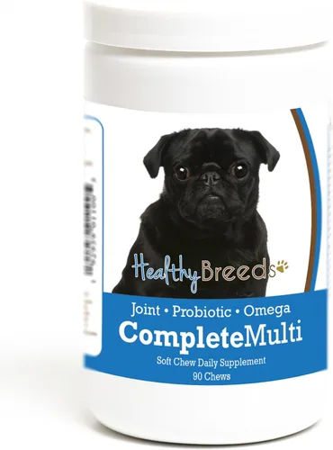 Miniatura 382 de Healthy Breeds Pug todo en uno multivitamínico suave masticable 60