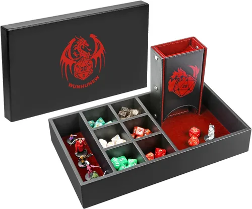 Miniatura 7 de Bandeja de Dados DND y Caja de Almacenamiento de Torre, Estuche Portadados D&D 4 en 1