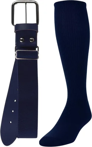 Miniatura 10 de TCK Combo de calcetines y cinturón de béisbol o sóftbol, tallas para jóvenes y adultos para niños y niñas, hombres y mujeres Escarlata