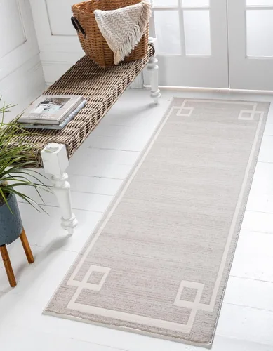 Miniatura 25 de Unique Loom Colección Uptown de Jill Zarin - Alfombra moderna con textura de estilo griego, color beige (1.25 x 1.85 m)