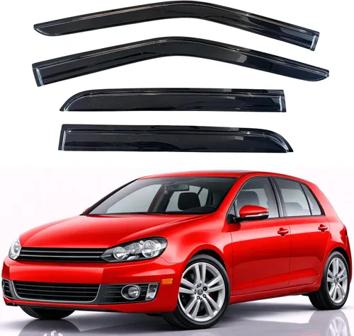 Miniatura 335 de KPY Visor de ventana compatible con Hyundai Tucson 2021-2025, 4 piezas de deflector de ventilación para ventana lateral, estilo Mugen, protector
