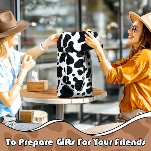 Miniatura 7 de Yaomiao Juego de 5 Piezas de Regalos de Vaca para Mujeres: Vaso Térmico de Acero Inoxidable con Patrón de Vaca de 20 oz con Tapa, Pajita, Bolsa