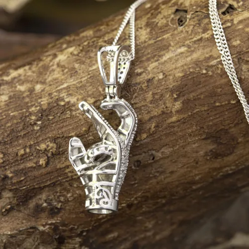 Miniatura 4 de Facet Jewel Colgante hecho a mano con circonita cúbica de 1 quilate para hombre en plata de ley 925 (VVS, 1.12 CTW), Metal Gema, Circonita Cúbica
