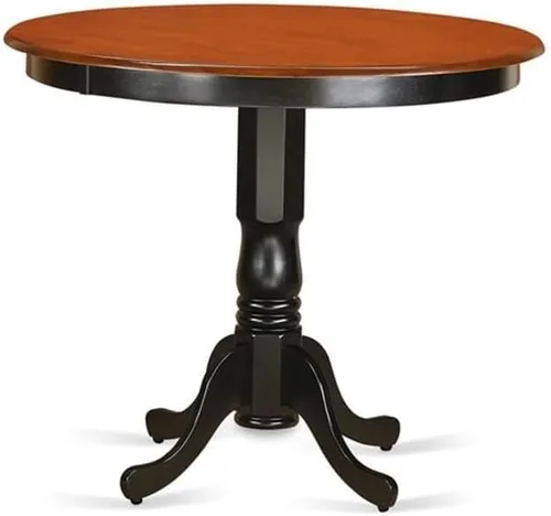 Miniatura 3 de East West Furniture TRFA5-BLK-W - Juego de pub de 5 piezas de altura de mostrador que incluye una mesa redonda de comedor y 4 sillas de cocina, 42 x