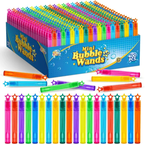 Miniatura 15 de 300 piezas de varitas para burbujas mini, surtido de juguetes para regalos de fiesta de burbujas para niños, juguetes temáticos para cumpleaños