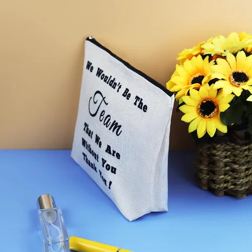 Miniatura 6 de Bolsas de maquillaje de regalo para mujeres líderes, Blanco apagado, S