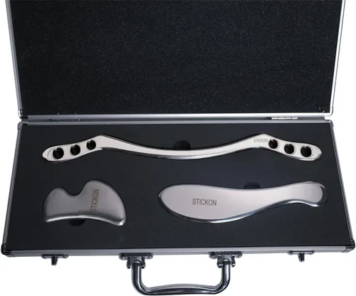 Miniatura 4 de STICKON Juego de herramientas de raspador muscular Gua Sha de acero inoxidable, herramienta de masaje raspador, herramienta de raspador de masaje