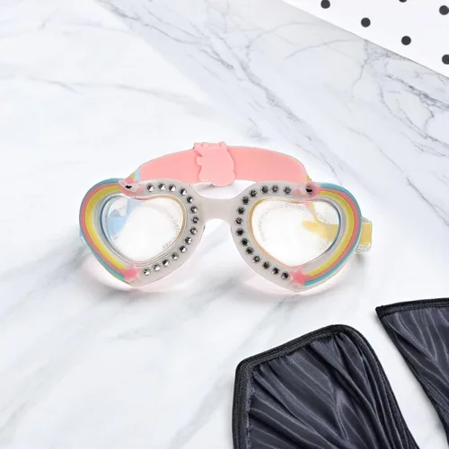 Miniatura 3 de Hemobllo Swim Goggles with Heart-shaped Frame Comfortable Anti-leak Eye Protector for Lightweight Flexible Strap and Fog Resistant Pool Glasses for