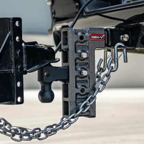 Miniatura 2 de GEN-Y Hitch Enganche de remolque para receptor de 3 pulgadas, caída y elevación de 12 pulgadas con 5 posiciones ajustables, incluye soporte de bola