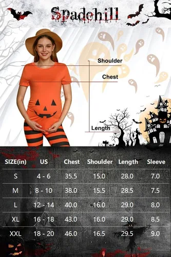 Miniatura 6 de Spadehill Camisa de manga corta divertida de maternidad de Halloween para mujer